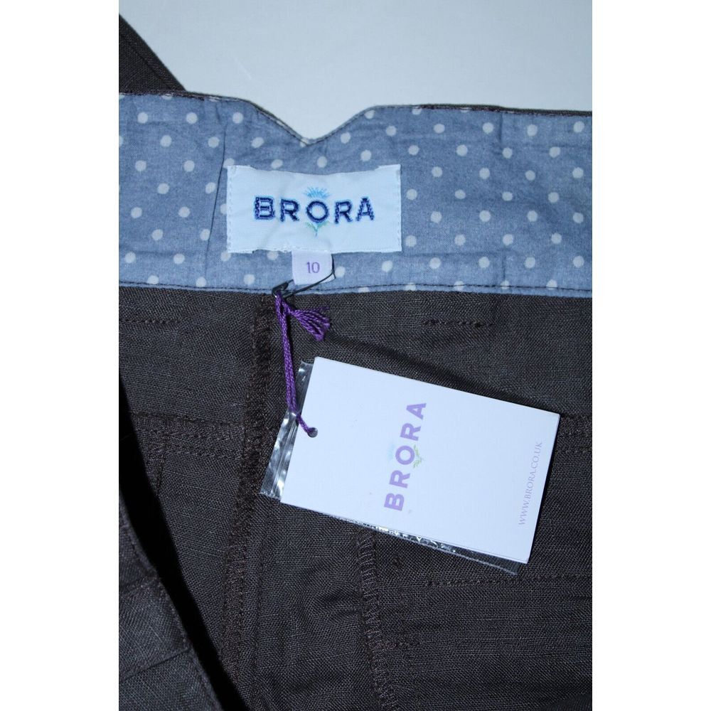 NWT Brora Women's Size 10 Mole‎ 100% Linen Pants - Picture 7 of 9